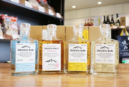 尾鈴山蒸留所　「OSUZU MALT NEW BORN 」「OSUZU GIN」　200ml×4本 | 矢島酒店